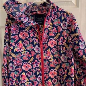 Simply Southern Rain jacket windbreaker NWT floral